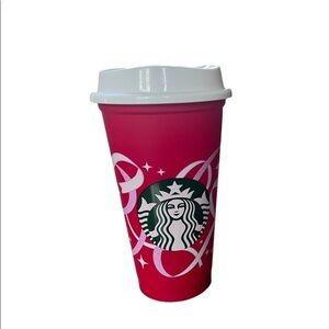 NEVER USED 2021 Starbucks Holiday Hard Plastic Reusable Coffee Cup 16 fl oz